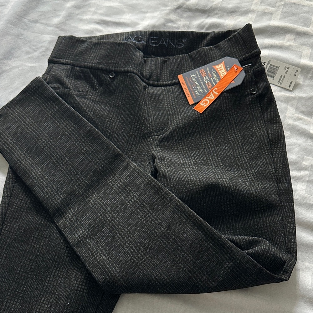 Jag Jeans Charcoal Checkered Trousers